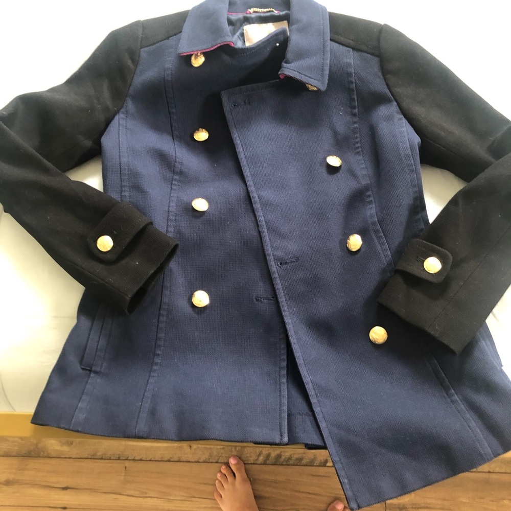 Banana Republic Navy and Black Peacoat - Picture 4 of 7